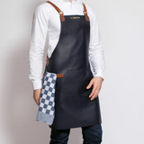 DULUXE LEATHER APRON WITH BACK-STRAP