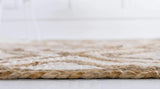 Natural White Diamond Jute Rug