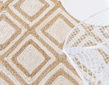 Natural White Diamond Jute Rug
