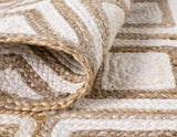 Natural White Diamond Jute Rug