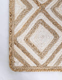 Natural White Diamond Jute Rug