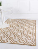 Natural White Diamond Jute Rug
