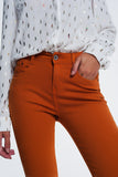 Skinny Jeans in Orange