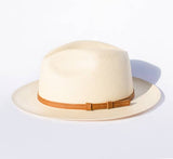 Classic Natural Panama Hat With Leather Headband