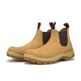 Tan 6 inch Safety Toe Slip Resistant Leather Work Boots AK223
