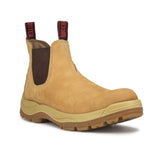 Tan 6 inch Safety Toe Slip Resistant Leather Work Boots AK223