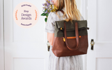 Greenpoint Vegan Backpack Tote - Tweed/Black