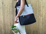 Greenpoint Vegan Backpack Tote - Tweed/Black