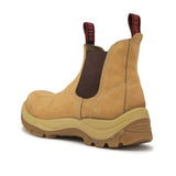 Tan 6 inch Safety Toe Slip Resistant Leather Work Boots AK223