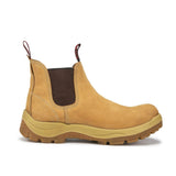 Tan 6 inch Safety Toe Slip Resistant Leather Work Boots AK223