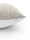 White Bride Stripe on Natural Linen