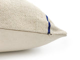 Vintage grain sack Blue and Red Stripes Pillow Cover
