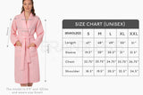 Women's Red Luxury Long Waffle Bathrobe