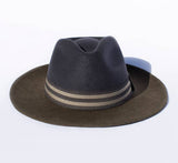 Gray & Green Retro Style Felt Hat