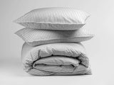 100% Supima Cotton, 400 Thread Count Percale Stripe Duvet Set