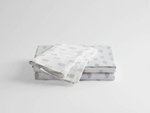 100% Supima Cotton, 500 Thread Count Sateen Paisley Print Sheet Set