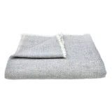 Gray Herringbone Cashmere Throw