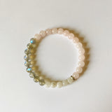 Bracelet Mix ~ Labradorite, Moonstone & Rose