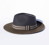 Gray & Green Retro Style Felt Hat