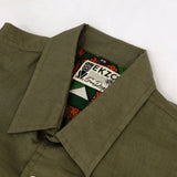 Linen Hemp Button Down Shirt - Olive