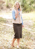 Remi Olive Midi Skirt