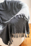 KARIA Throw Blanket Black on Gray