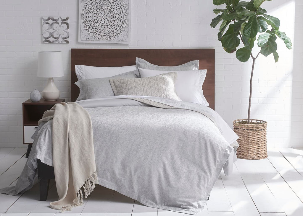 100% Supima Cotton Jacquard Medallion Duvet Set