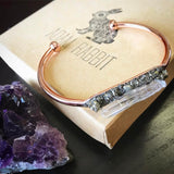 Rose Gold Pyrite and Quartz Bracelet