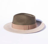 Green & Beige Retro Style Felt Hat
