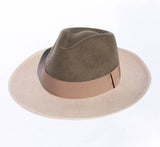 Green & Beige Retro Style Felt Hat