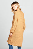 Knit Long Cardigan With Front Pockets