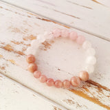 Muscovite, Rose Quartz & Moonstone Bracelet